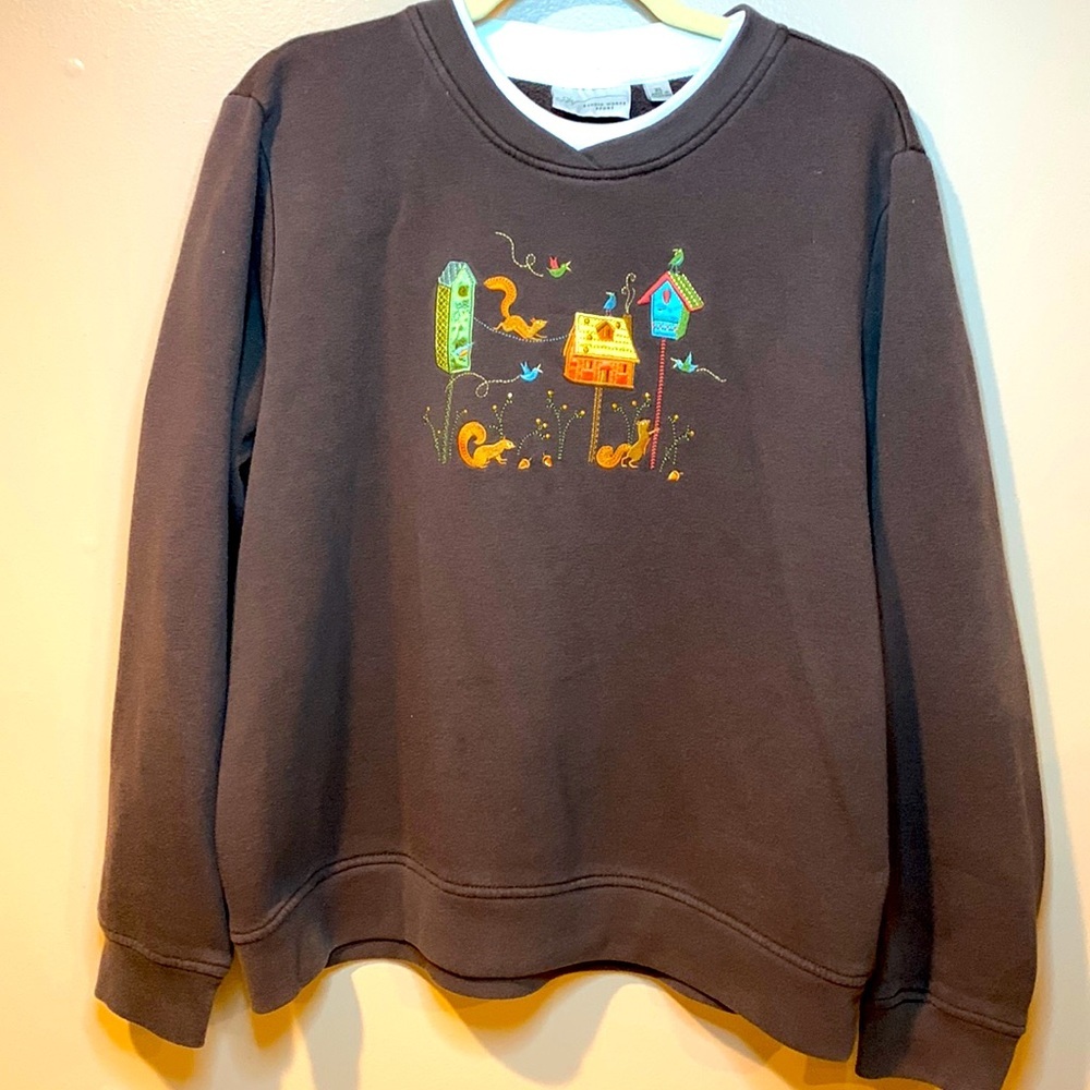 Studio works sport vintage embroidered sweatshirt